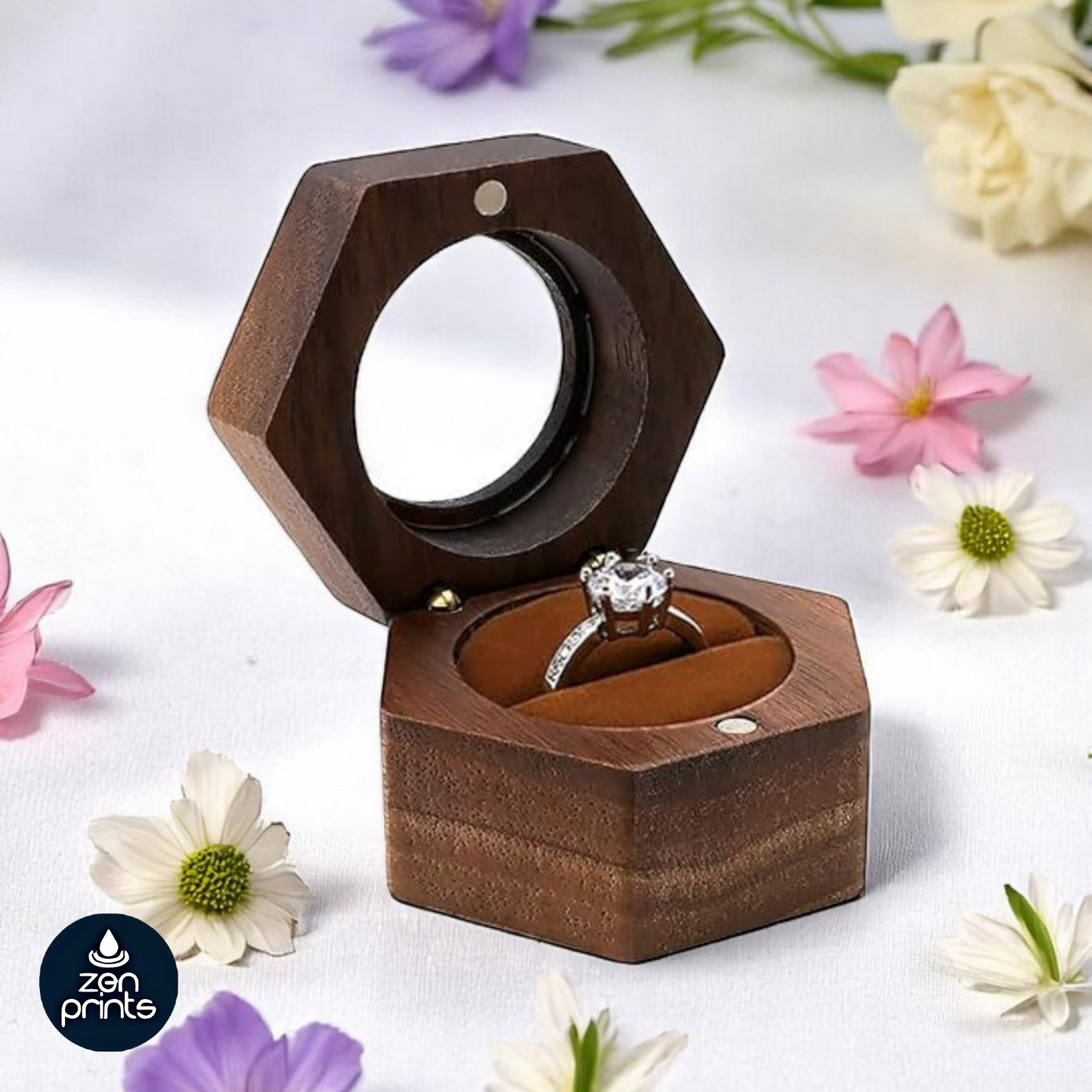 Personalized Handmade Wooden Ring Box