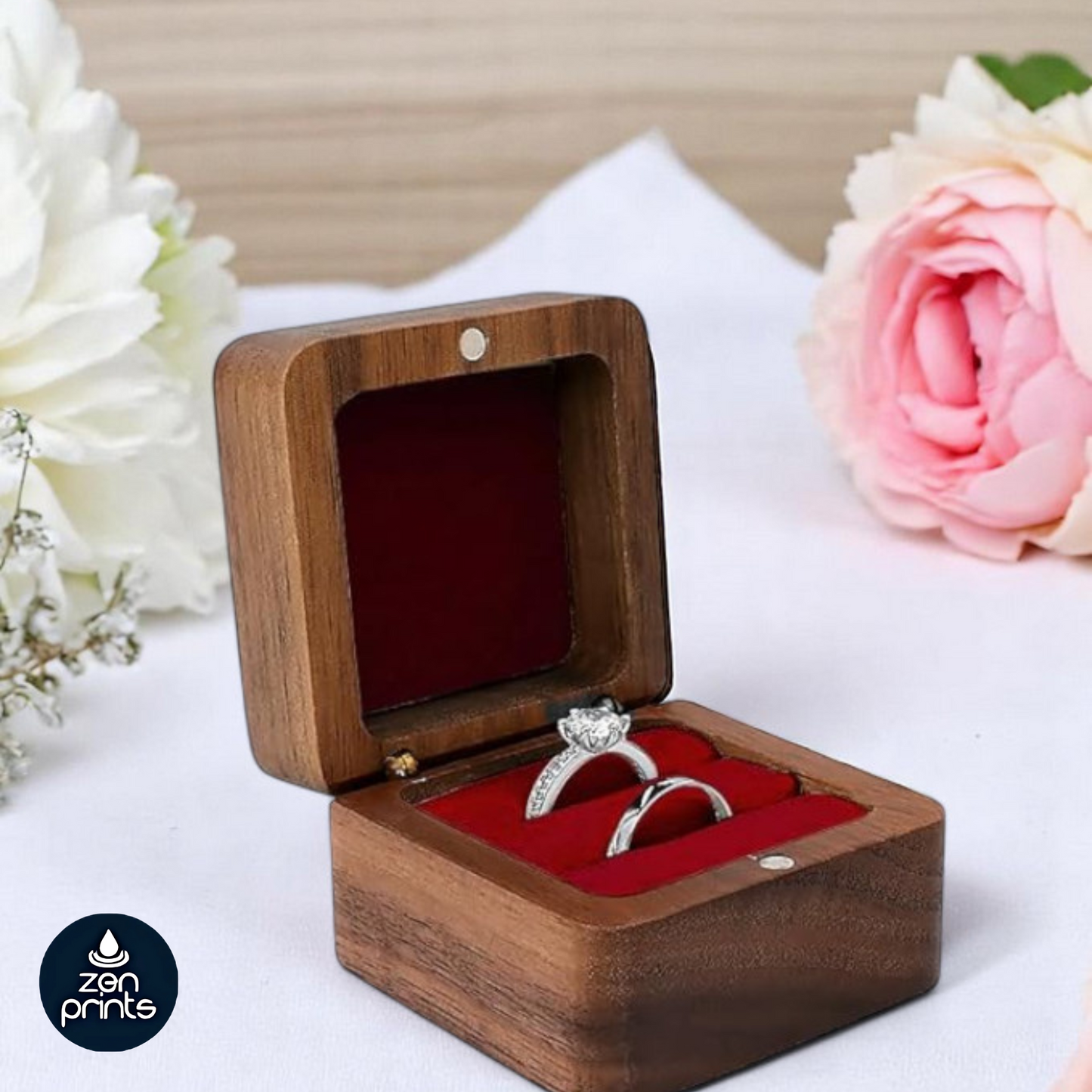 Personalized Handmade Wooden Ring Box