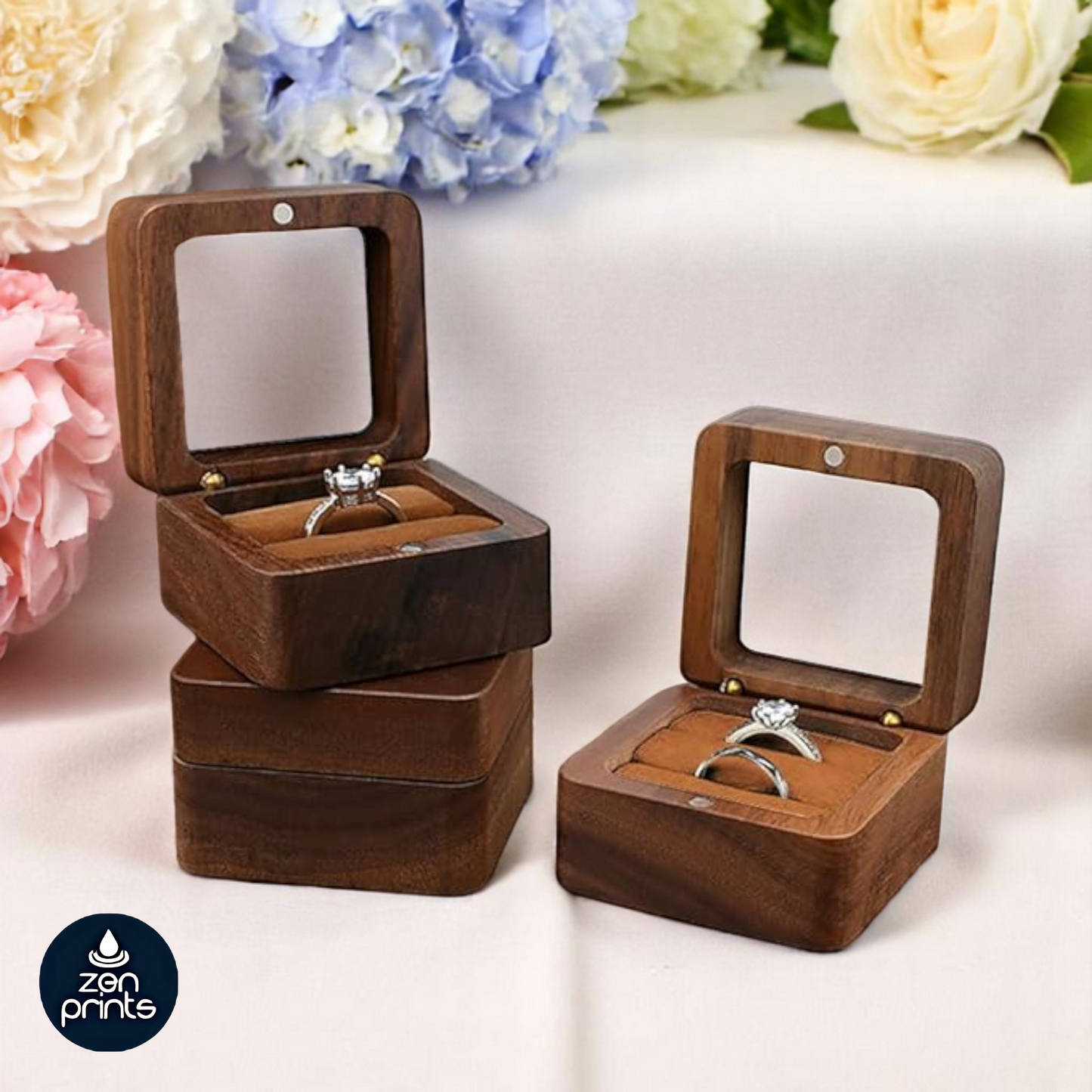 Personalized Handmade Wooden Ring Box