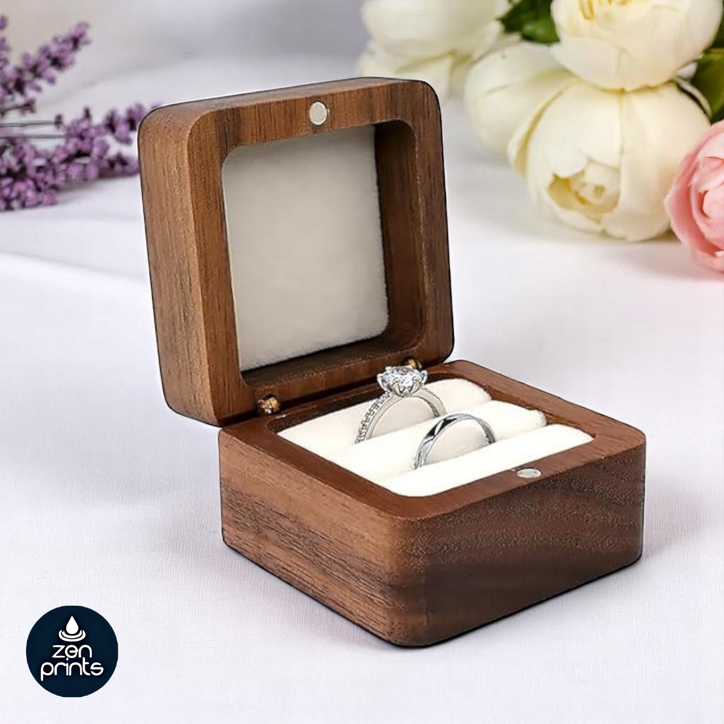 Personalized Handmade Wooden Ring Box