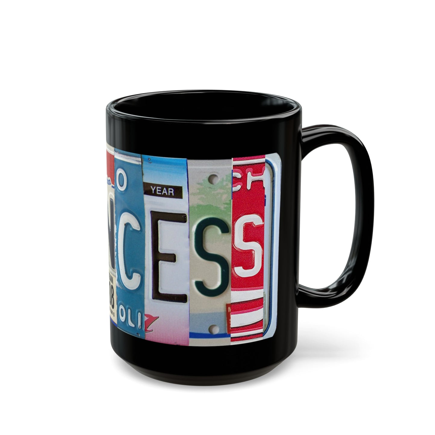 Regal 'Princess' Black Ceramic Mug - 15oz Coffee Cup for Royalty