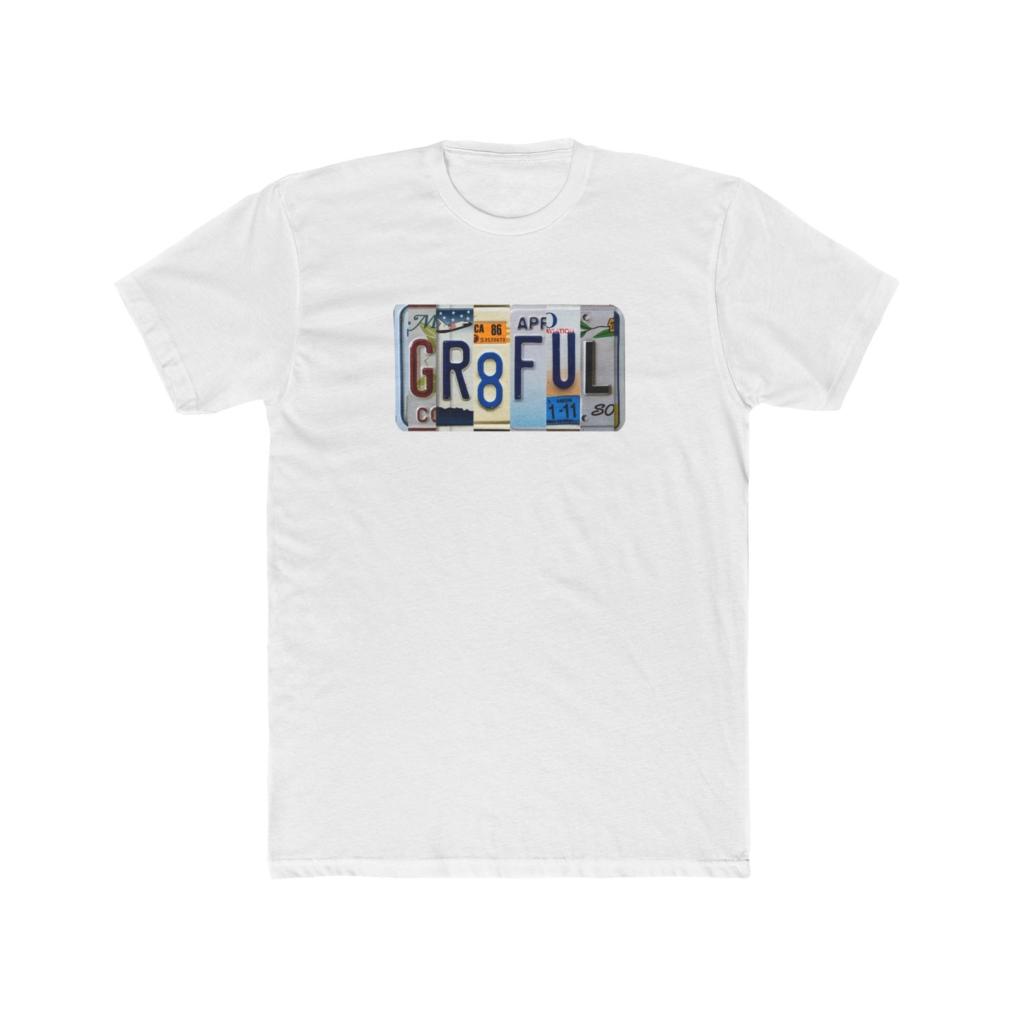 Embrace Thankfulness: 'GR8FUL' - Unisex Cotton Crew Tee Celebrating Life's Blessings