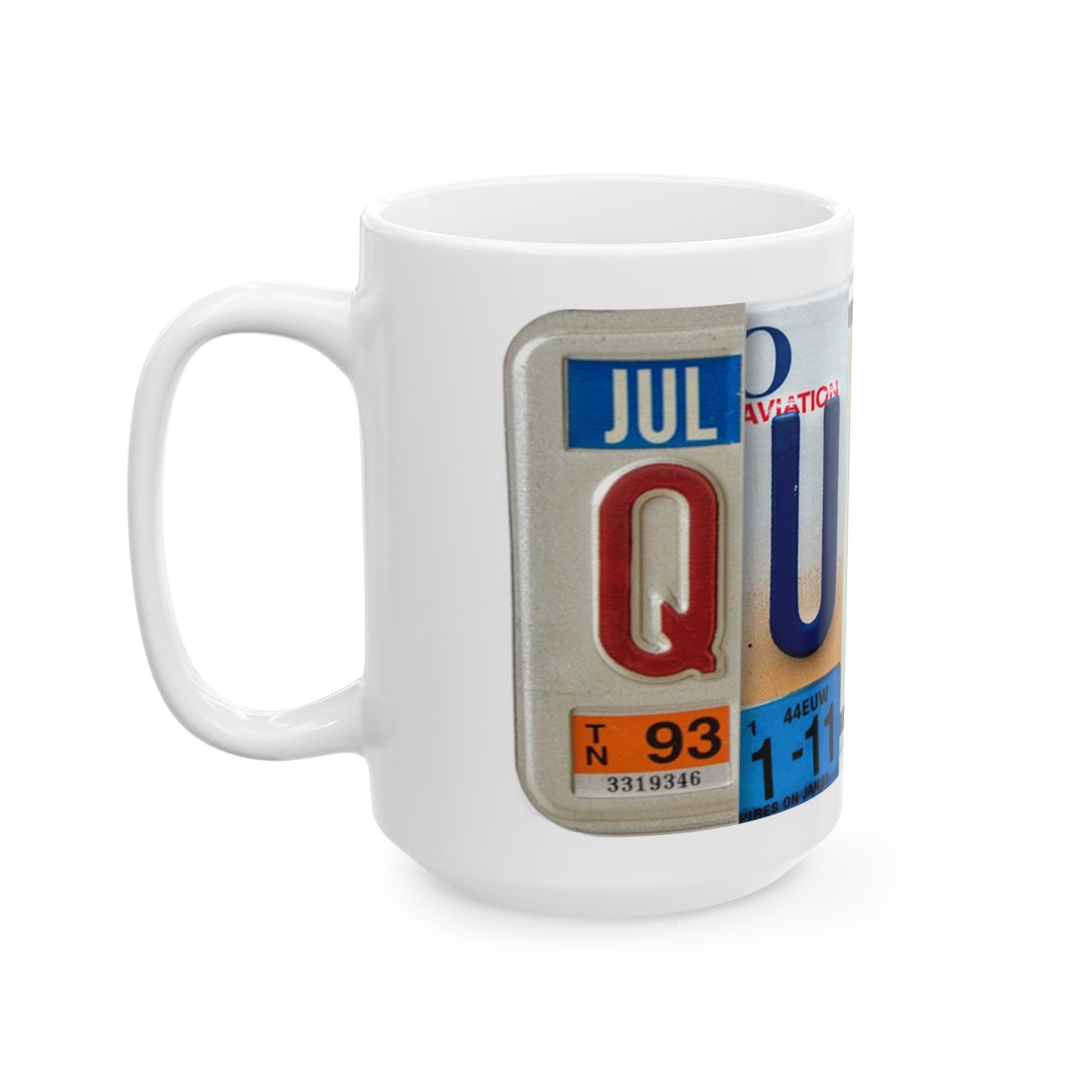 Elegant 'Queen' White Ceramic Mug - 15oz Coffee Cup for Royalty