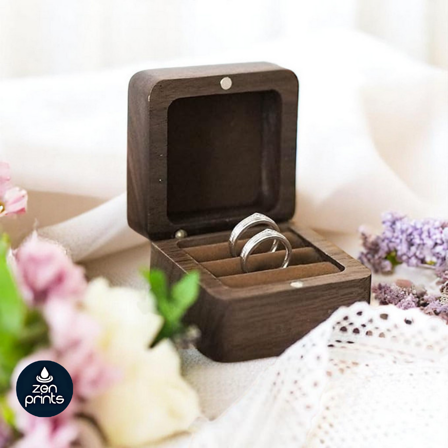 Personalized Handmade Wooden Ring Box