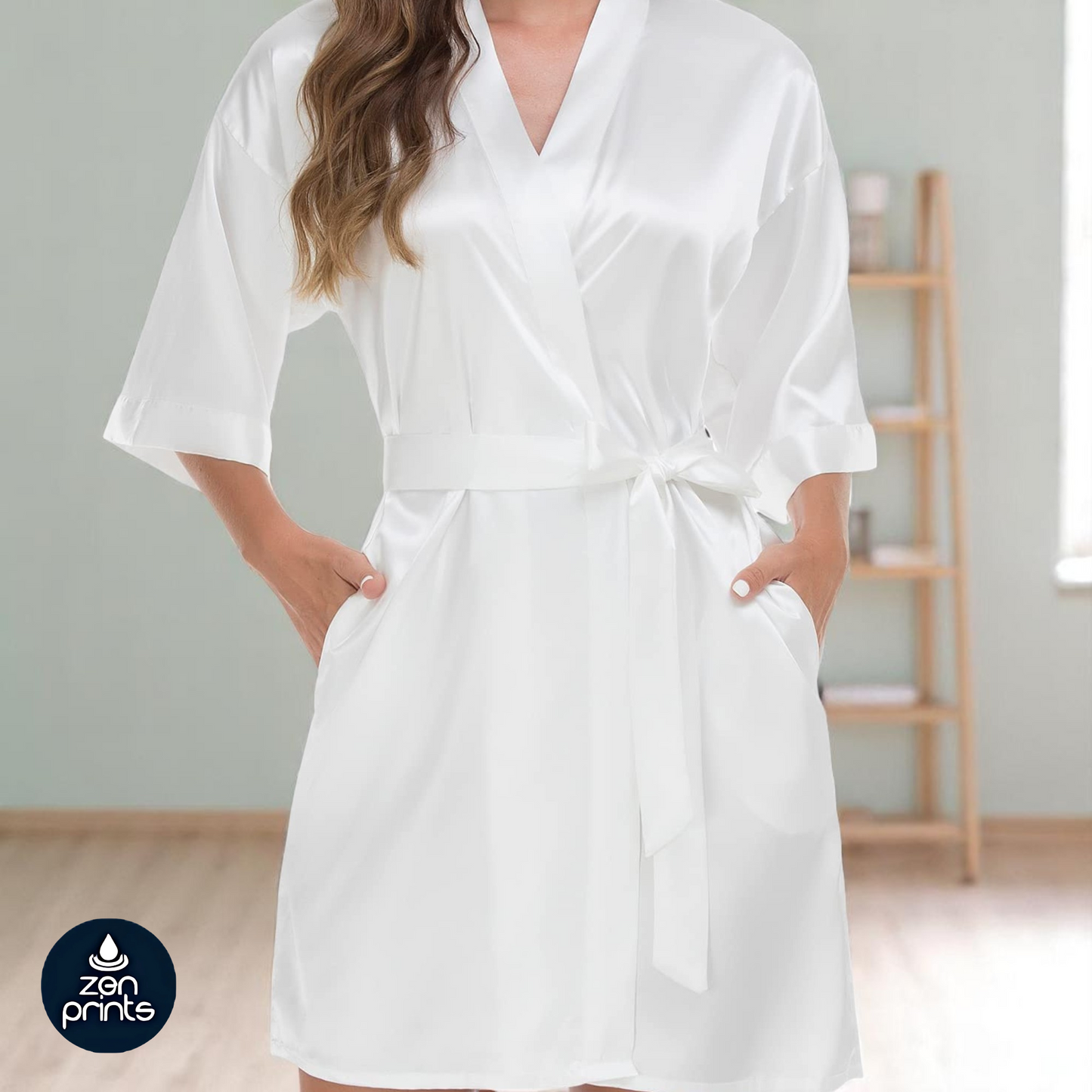 Silky Satin Kimono Robe for Women