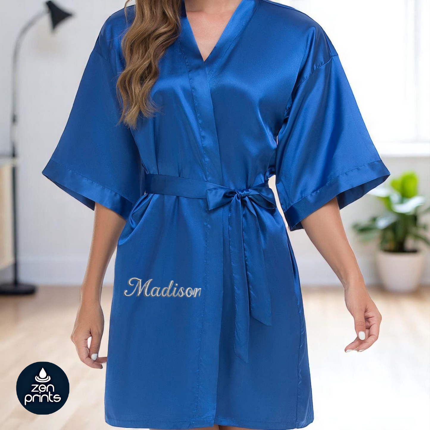 Silky Satin Kimono Robe for Women