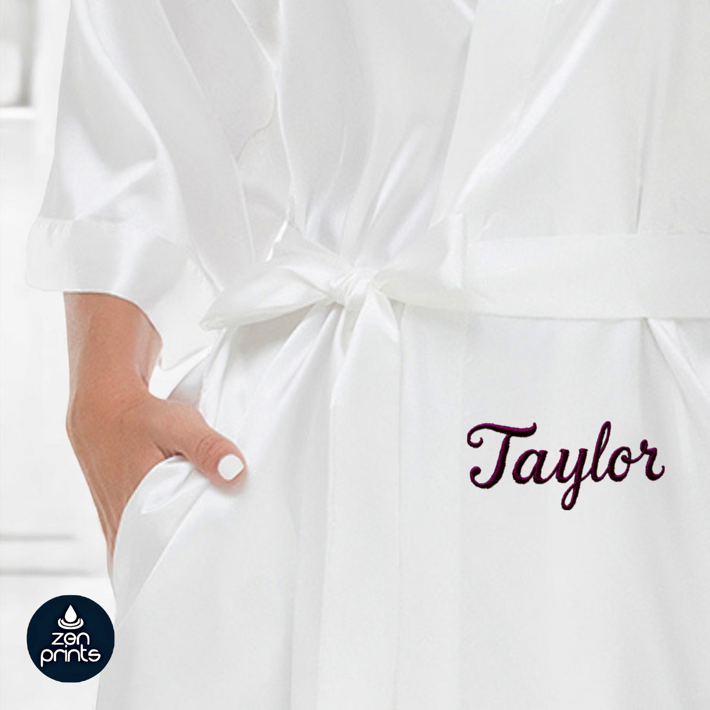 Silky Satin Kimono Robe for Women