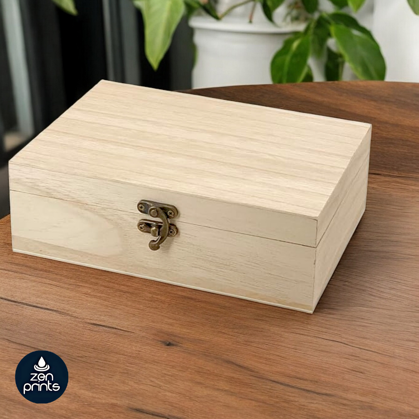 Wooden Storage Boxes with Hinged Lid