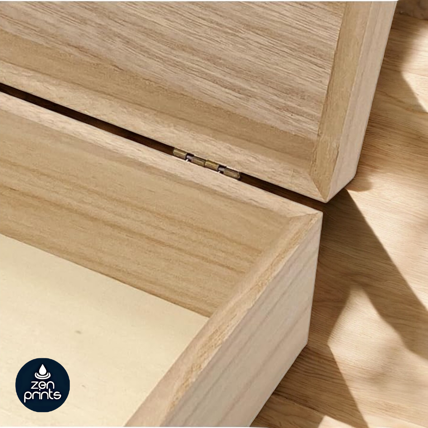 Wooden Storage Boxes with Hinged Lid