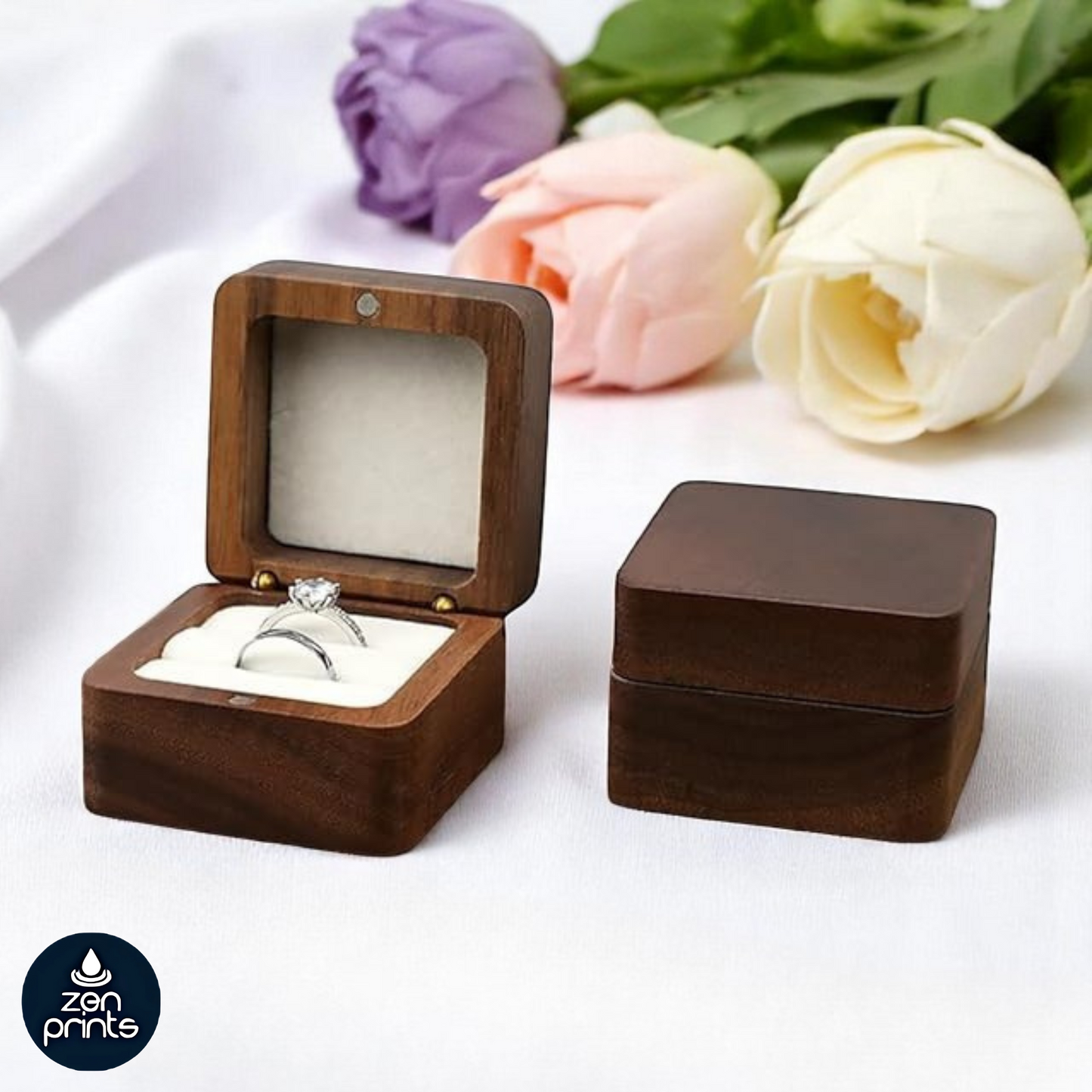 Personalized Handmade Wooden Ring Box