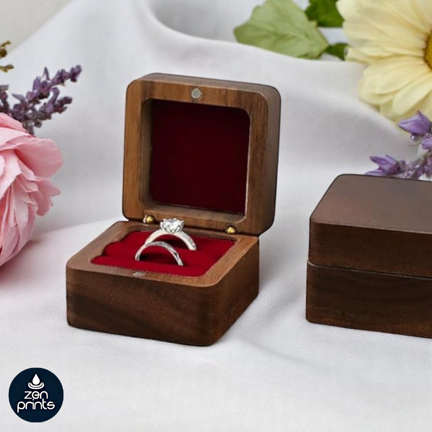 Personalized Handmade Wooden Ring Box