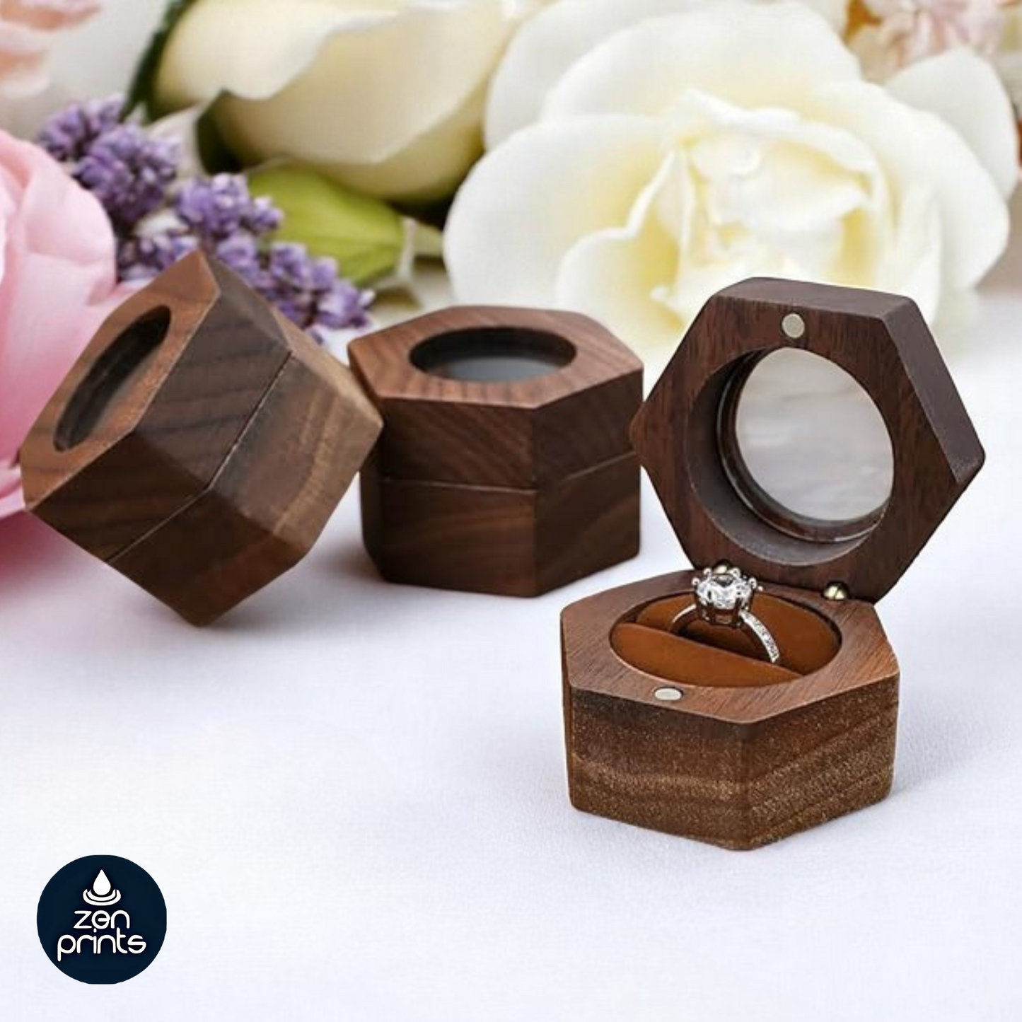 Personalized Handmade Wooden Ring Box