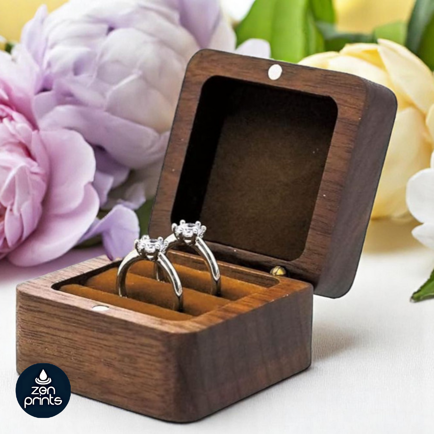 Personalized Handmade Wooden Ring Box
