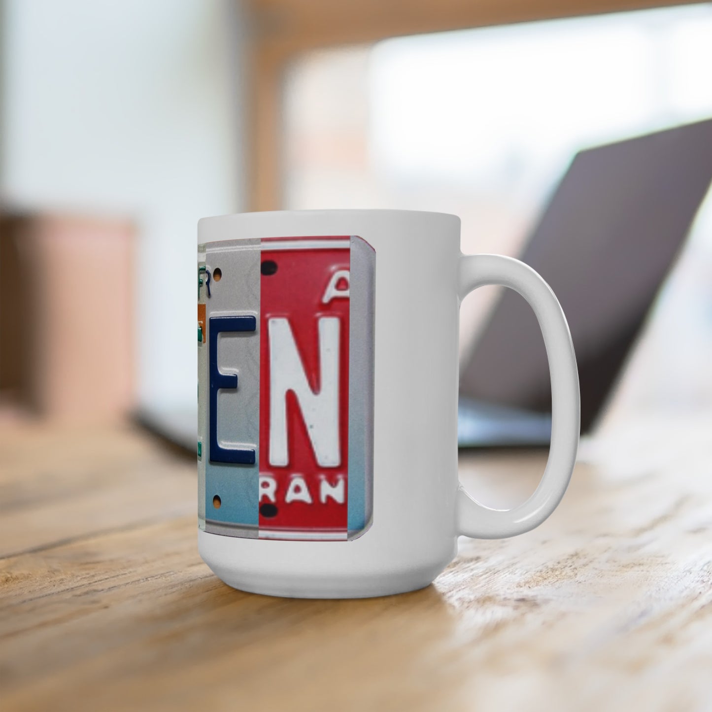 Elegant 'Queen' White Ceramic Mug - 15oz Coffee Cup for Royalty