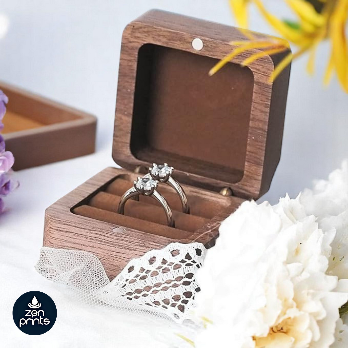 Personalized Handmade Wooden Ring Box