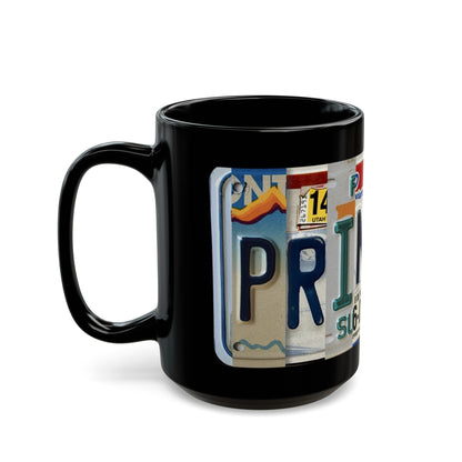Regal 'Princess' Black Ceramic Mug - 15oz Coffee Cup for Royalty