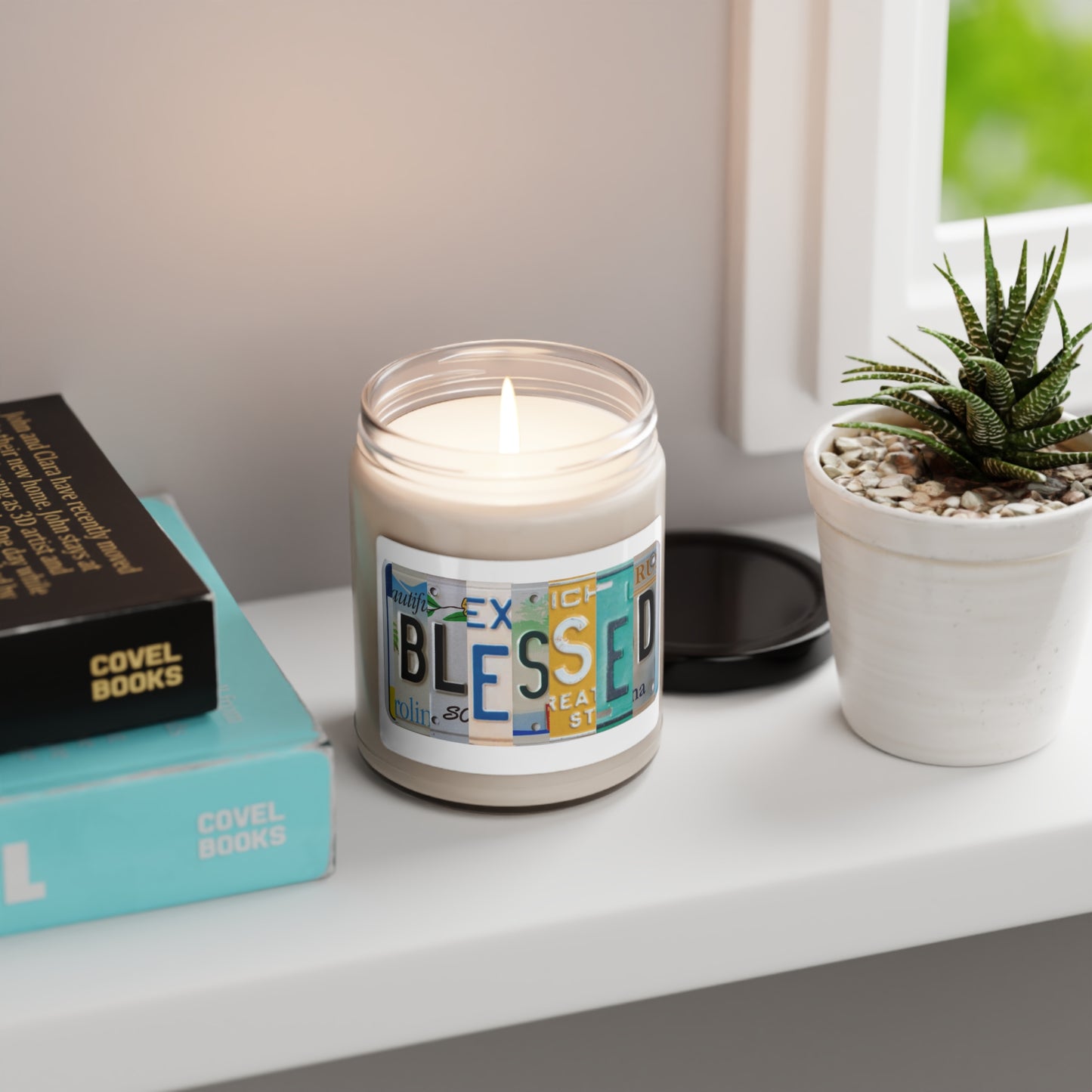 Inspirational 'Blessed' Scented Soy Candle, 9oz - Long-Lasting Fragrance