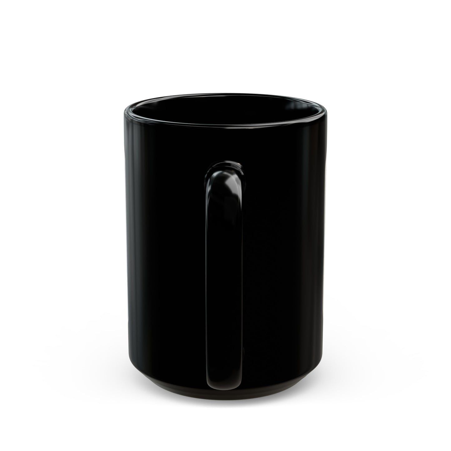 Regal 'Queen' Black Ceramic Mug - 15oz Coffee Cup for Royalty