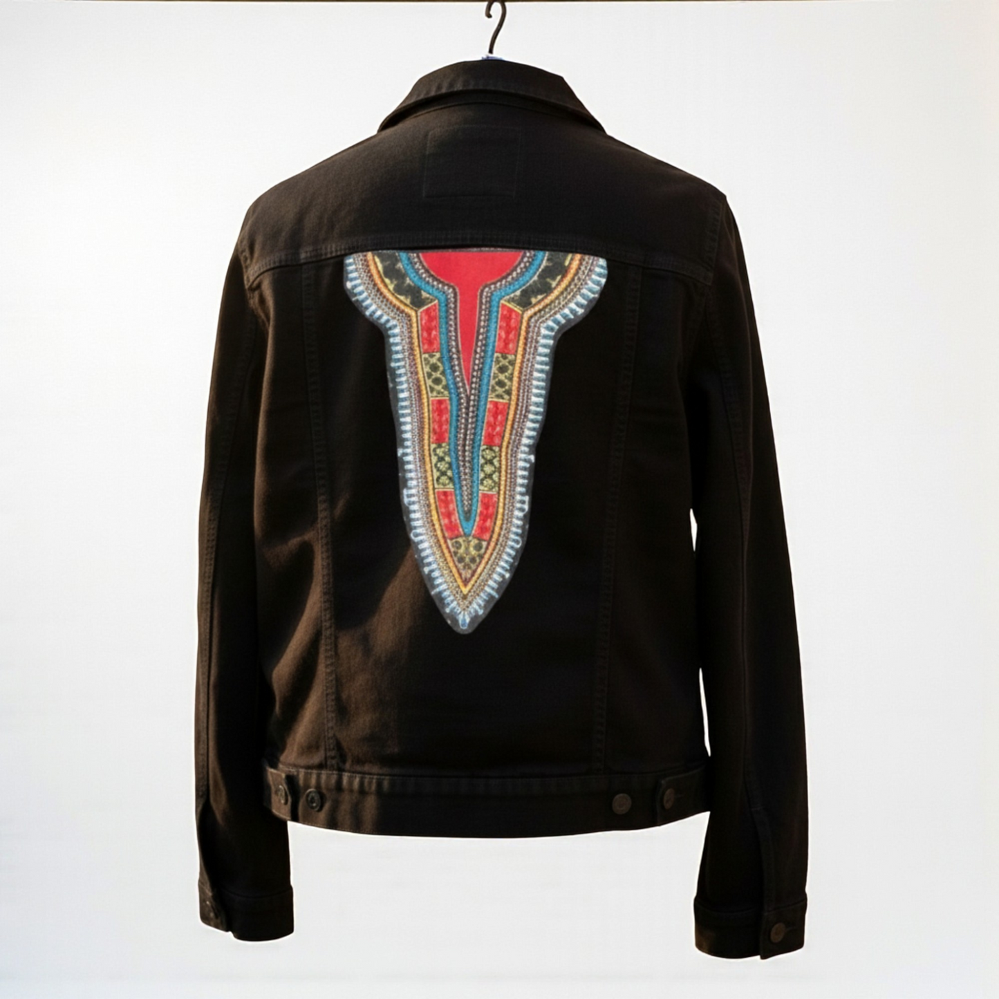 Dashiki Print Denim Jacket – Tradition Meets Style