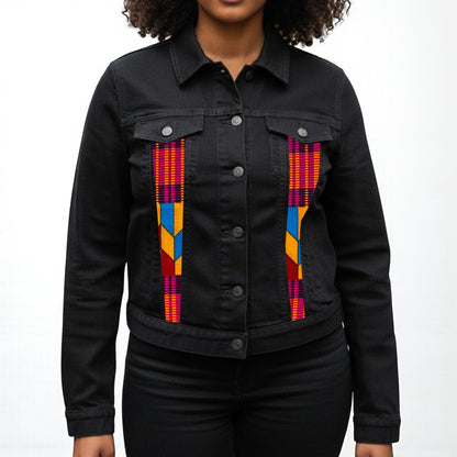 Dashiki Print Denim Jacket – Tradition Meets Style