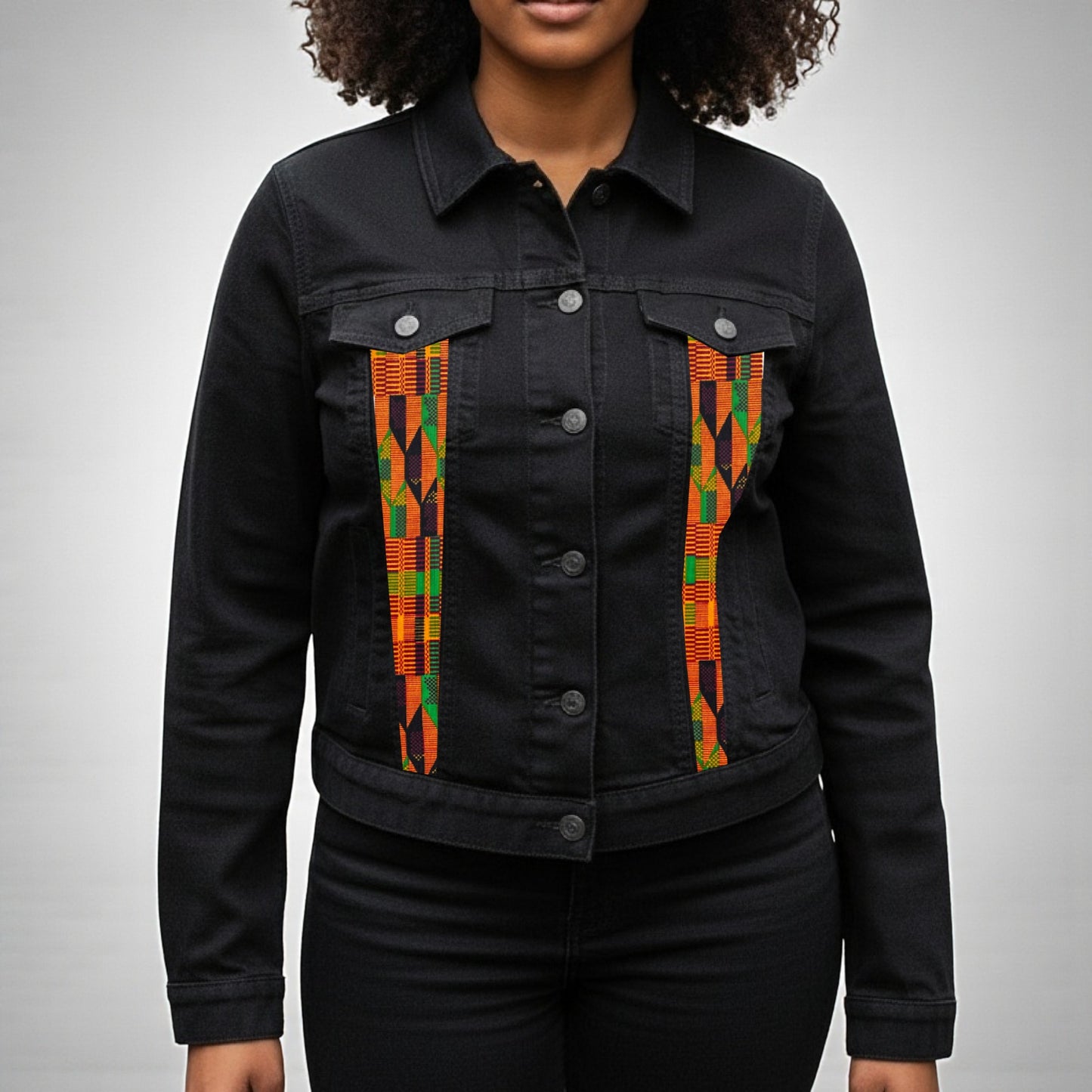 Dashiki Print Denim Jacket – Tradition Meets Style