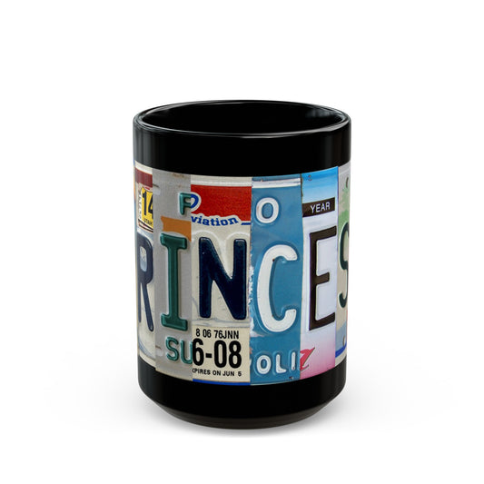 Regal 'Princess' Black Ceramic Mug - 15oz Coffee Cup for Royalty