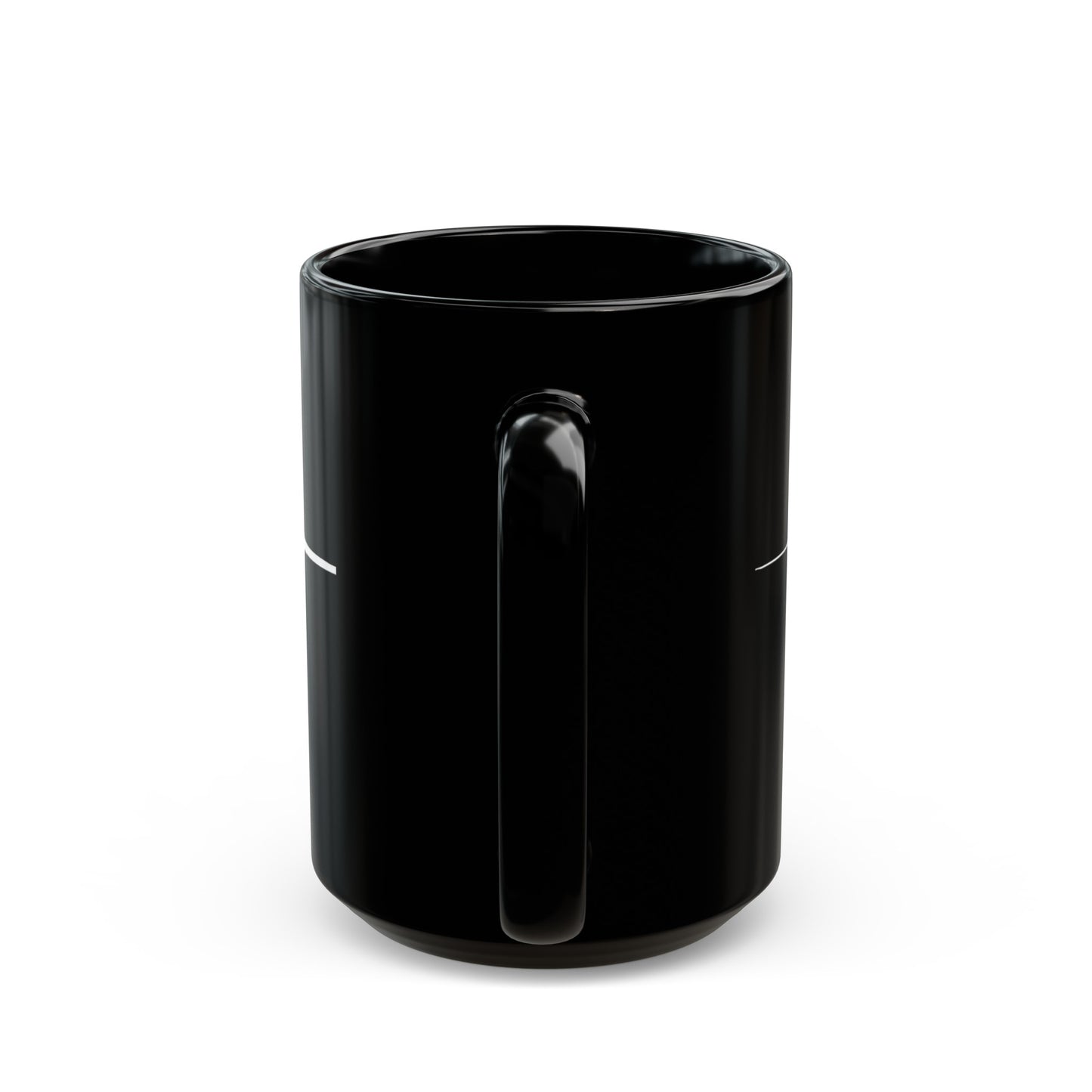 Inspirational 'I Love You' Wave Form Black Ceramic Mug - 15oz Coffee Cup for Lovebirds