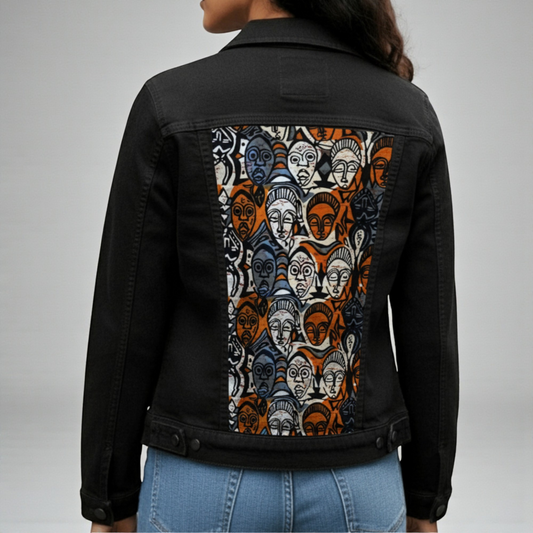 Fabric Panel Denim Jacket for Women – Art on Denim
