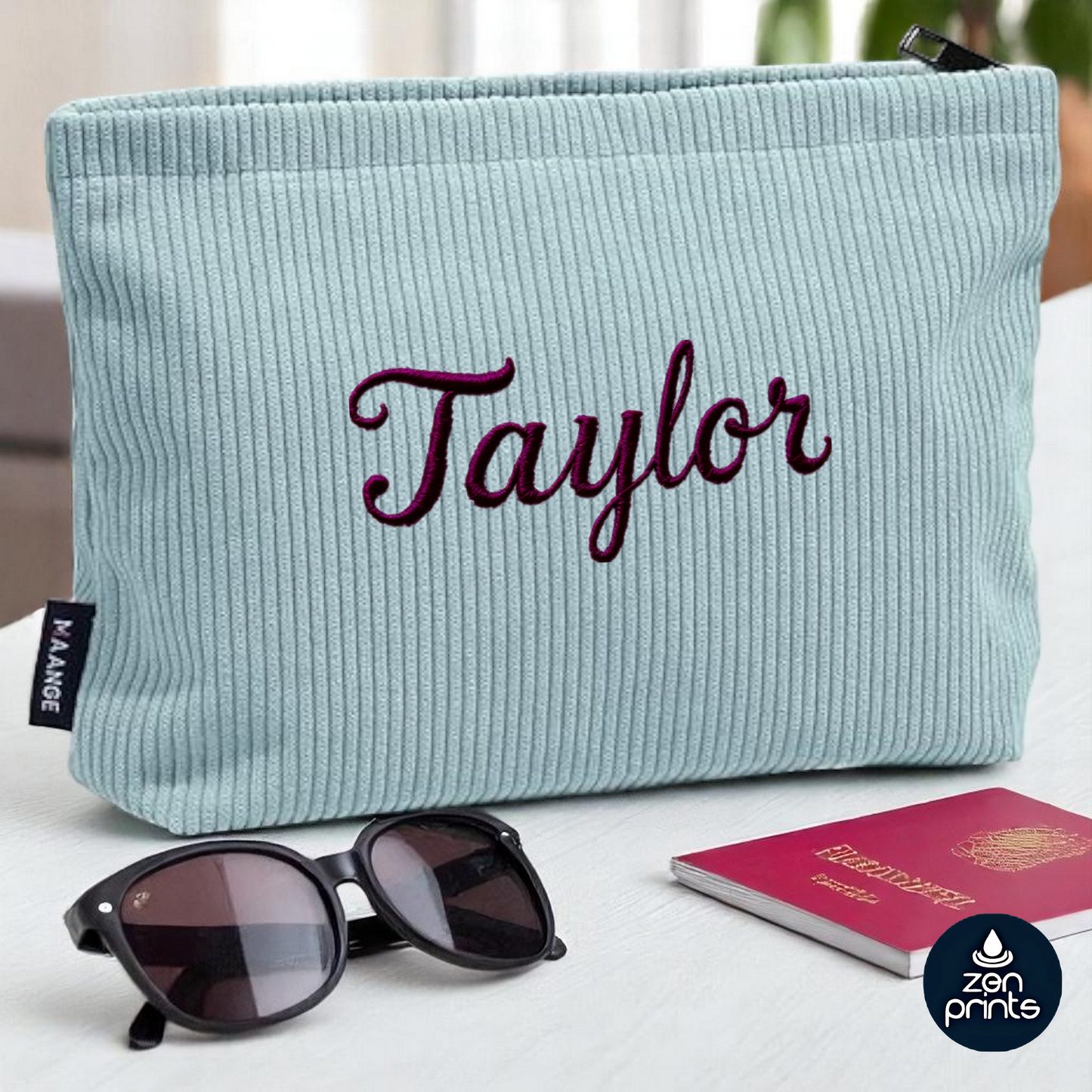 Custom Corduroy Makeup Bag
