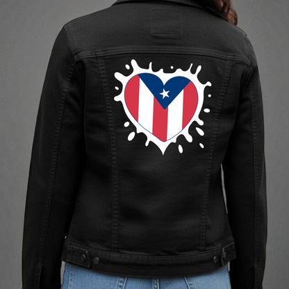Flag Heart Denim Jacket – Heritage in Style