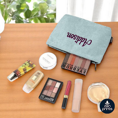Custom Corduroy Makeup Bag