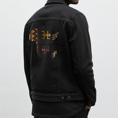 Heritage Map Denim Jacket for Men – Roots in Every Stitch