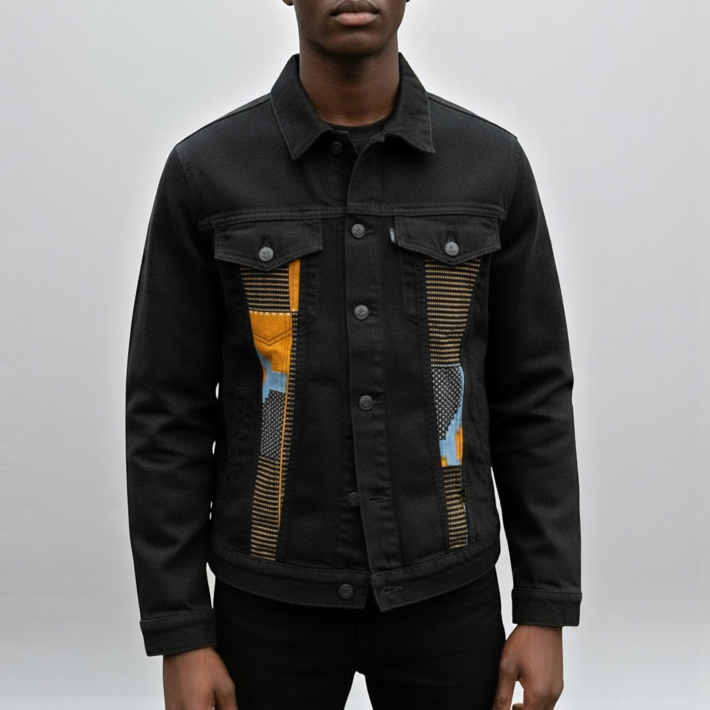 Heritage Map Denim Jacket for Men – Roots in Every Stitch