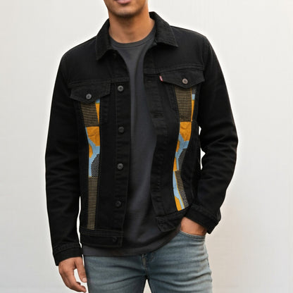 Heritage Map Denim Jacket for Men – Roots in Every Stitch