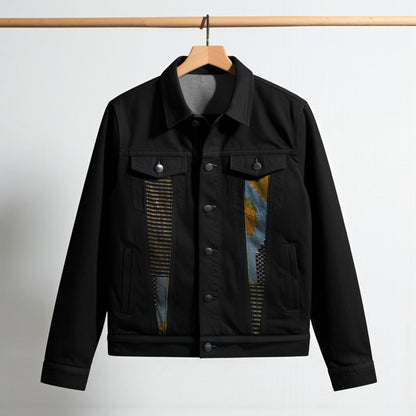 Heritage Map Denim Jacket for Men – Roots in Every Stitch
