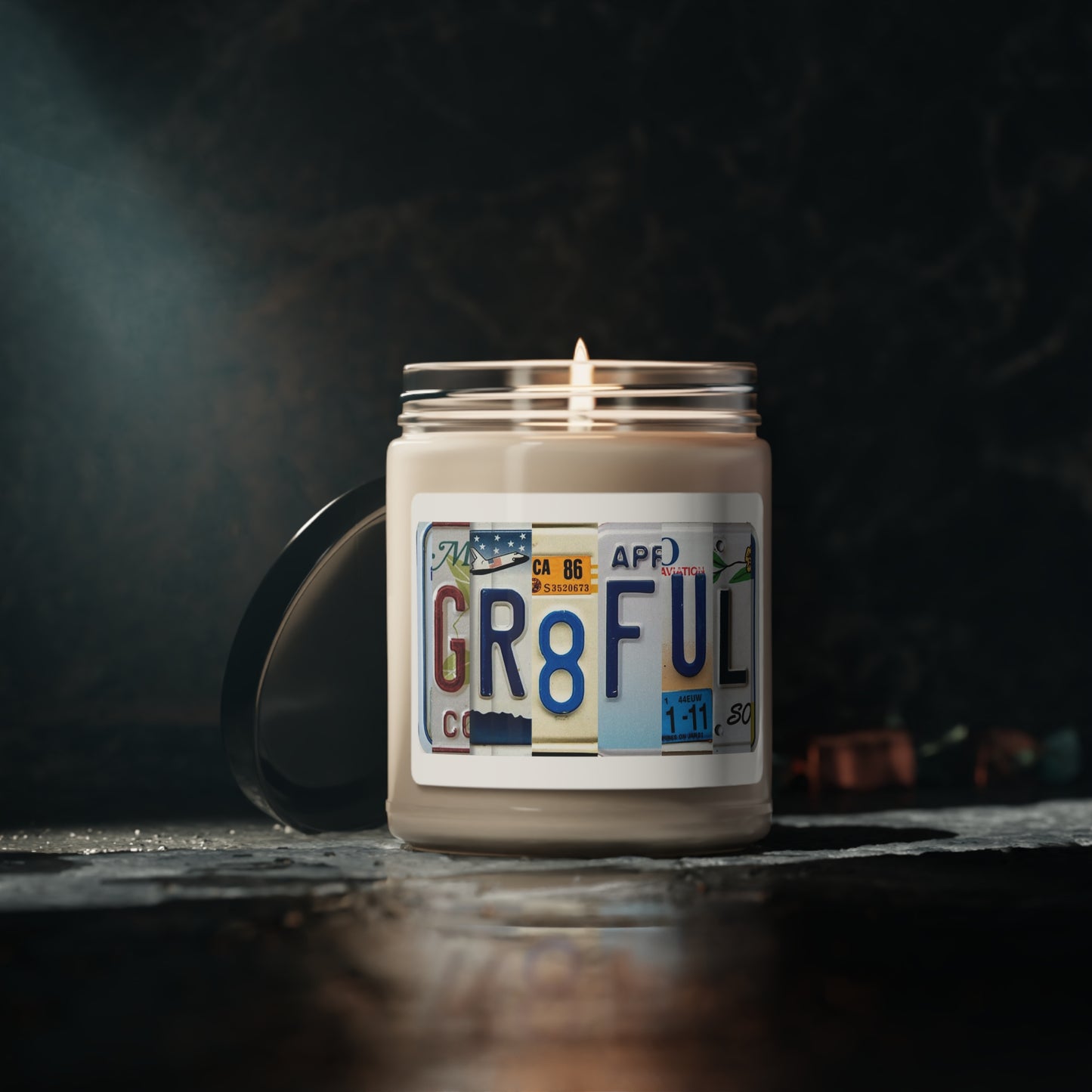 Elevating 'Gr8tful' Scented Soy Candle, 9oz - Uplifting Fragrance