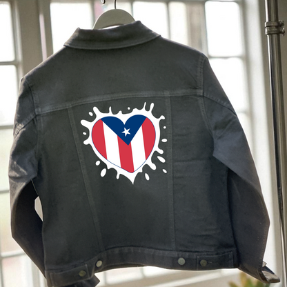 Flag Heart Denim Jacket – Heritage in Style