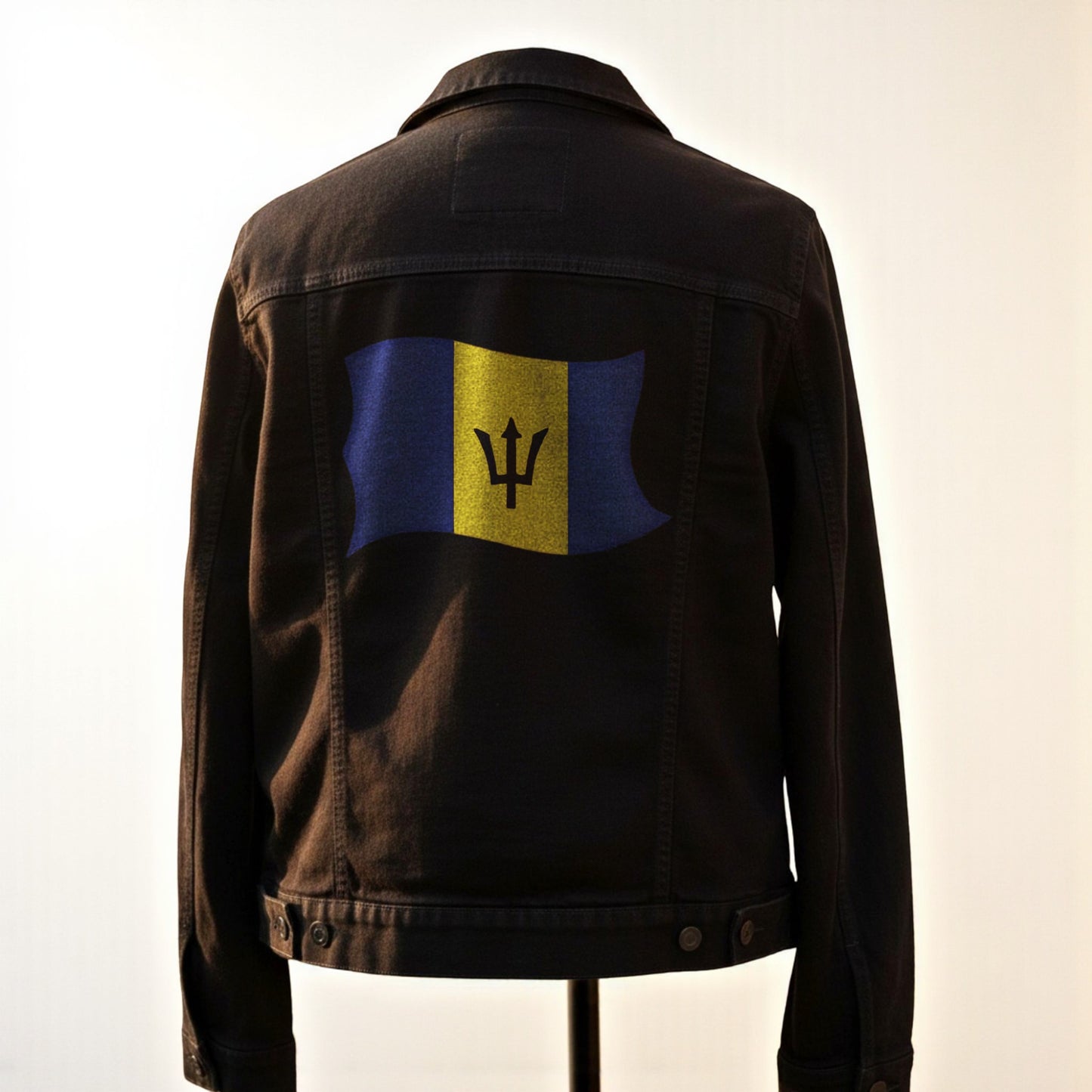 Flag Print Denim Jacket for Men – Pride in Every Stitch