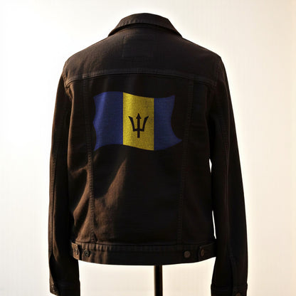Flag Print Denim Jacket for Men – Pride in Every Stitch