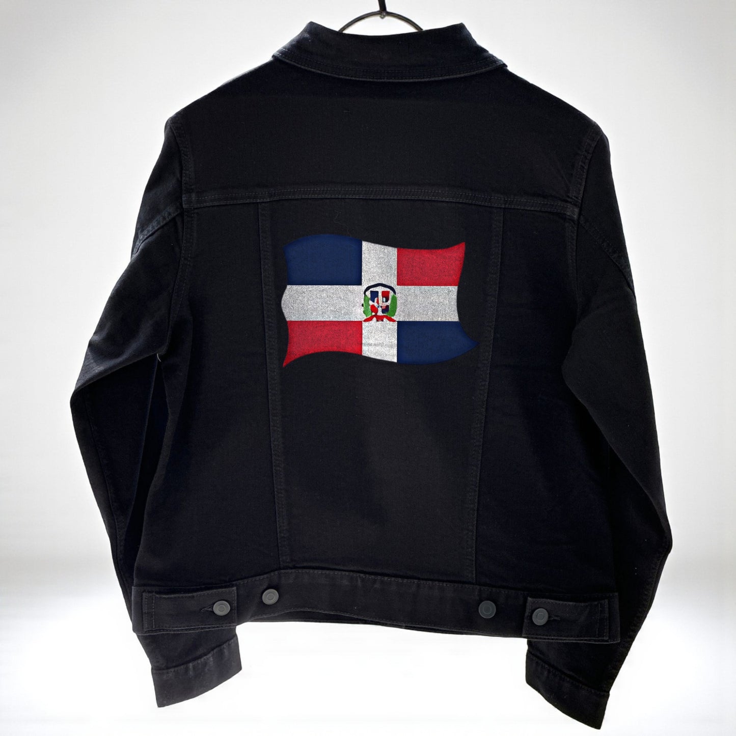 Flag Print Denim Jacket for Men – Pride in Every Stitch
