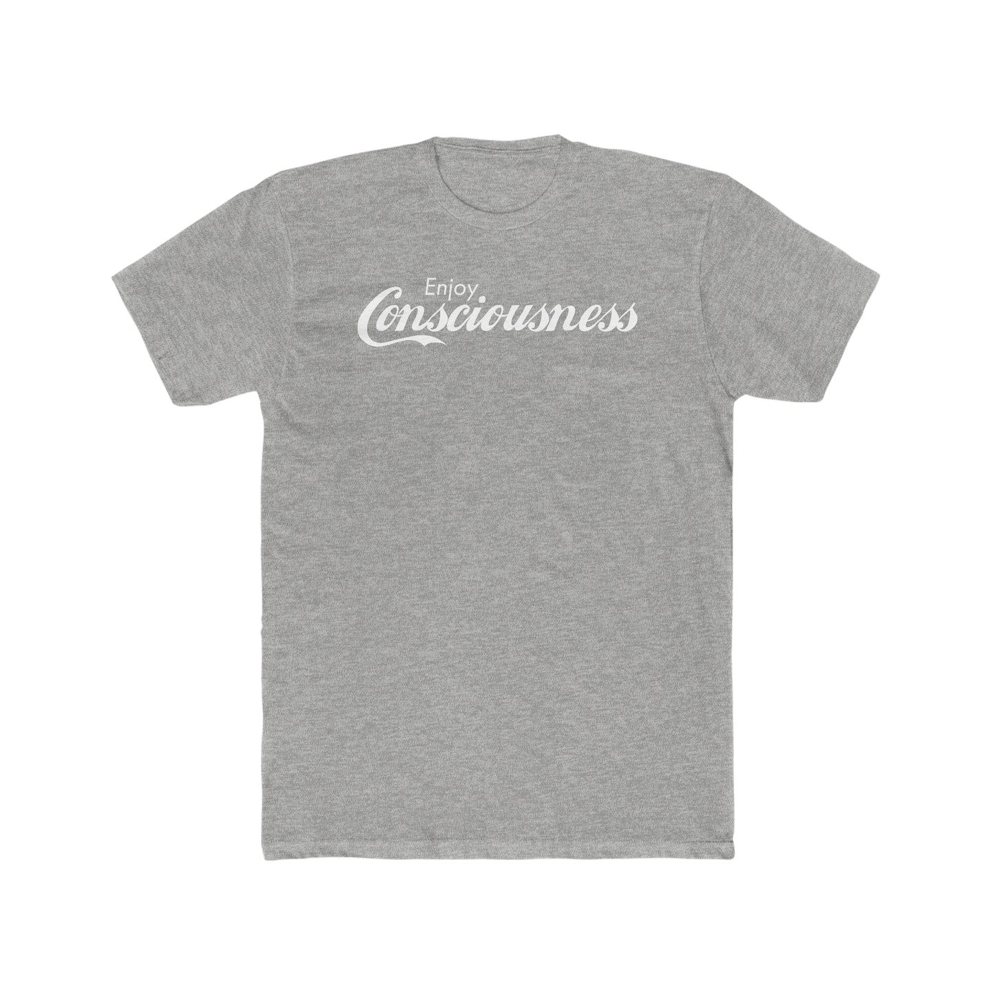 Embrace Conscious Living with Our 'Enjoy Consciousness' Unisex Cotton Crew Tee!